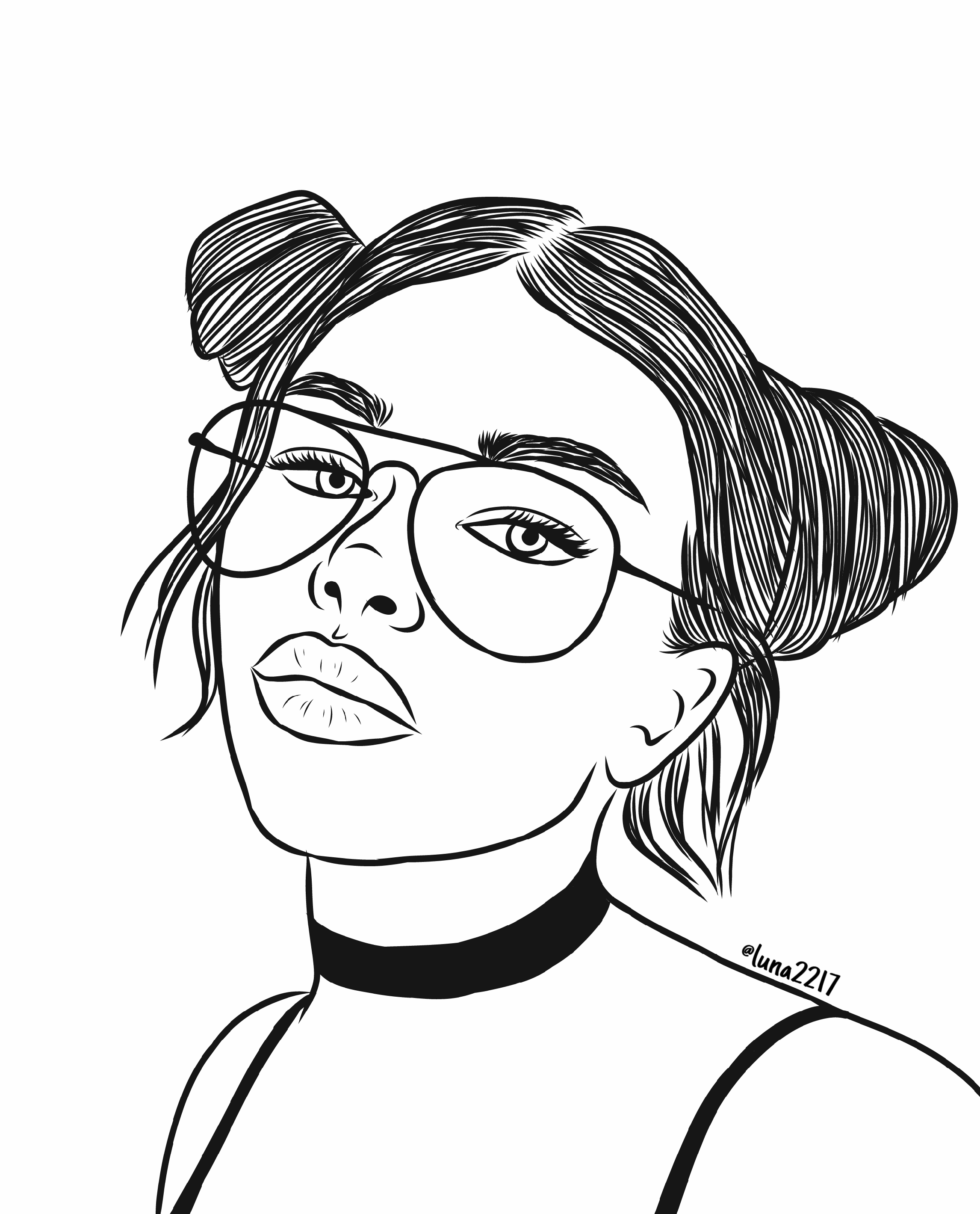 Outline Drawing Of A Girl at PaintingValley.com | Explore collection of ...