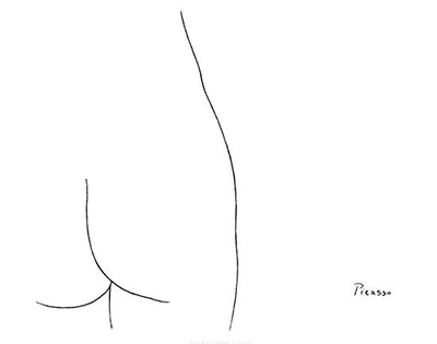 400x315 Pablo Picasso Drawings - Outline Drawing Of A Woman