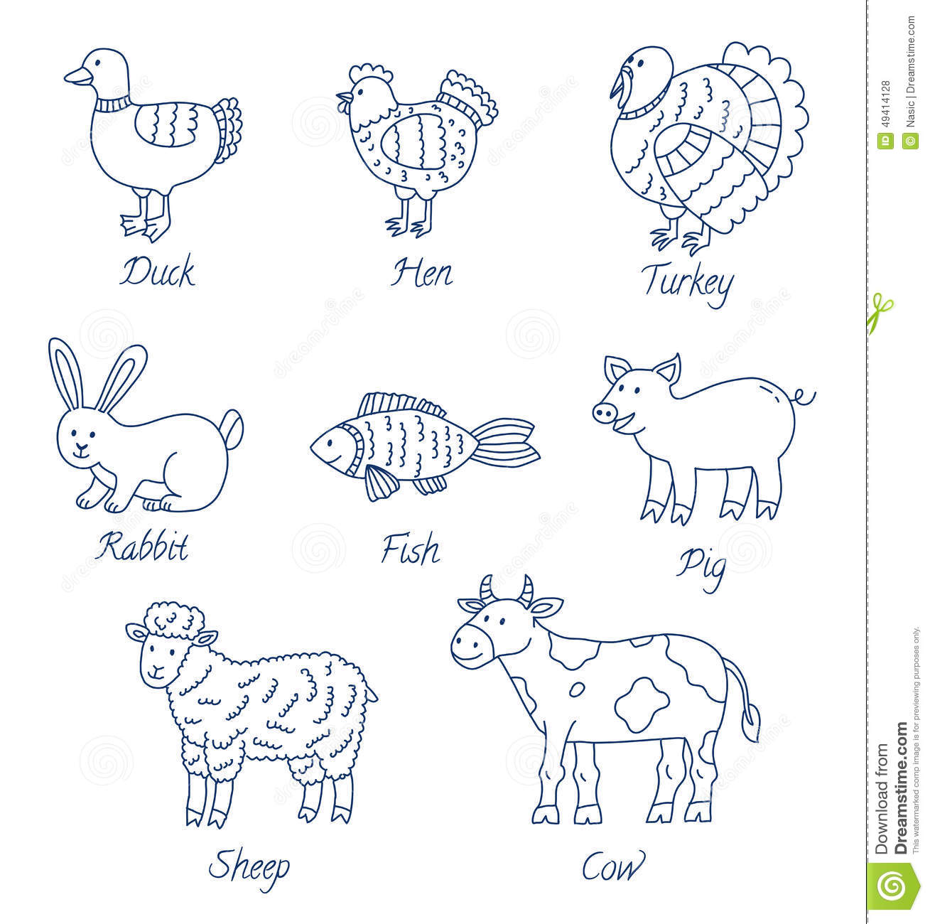 1309x1300 Outline Drawing Of Animals Squid Hand Drawn Sketch Illustration - Outline Drawing Of Animals