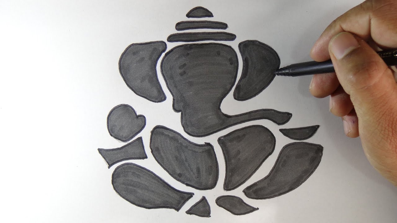 1280x720 How To Draw Lord Ganesha - Outline Drawing Of Lord Ganesha