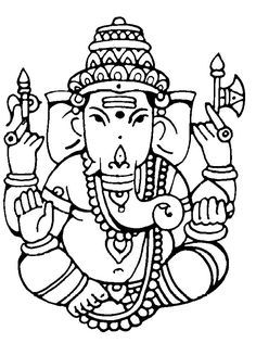 236x316 Love This Ganesh Outline But With Happy Eyes! Quotation - Outline Drawing Of Lord Ganesha