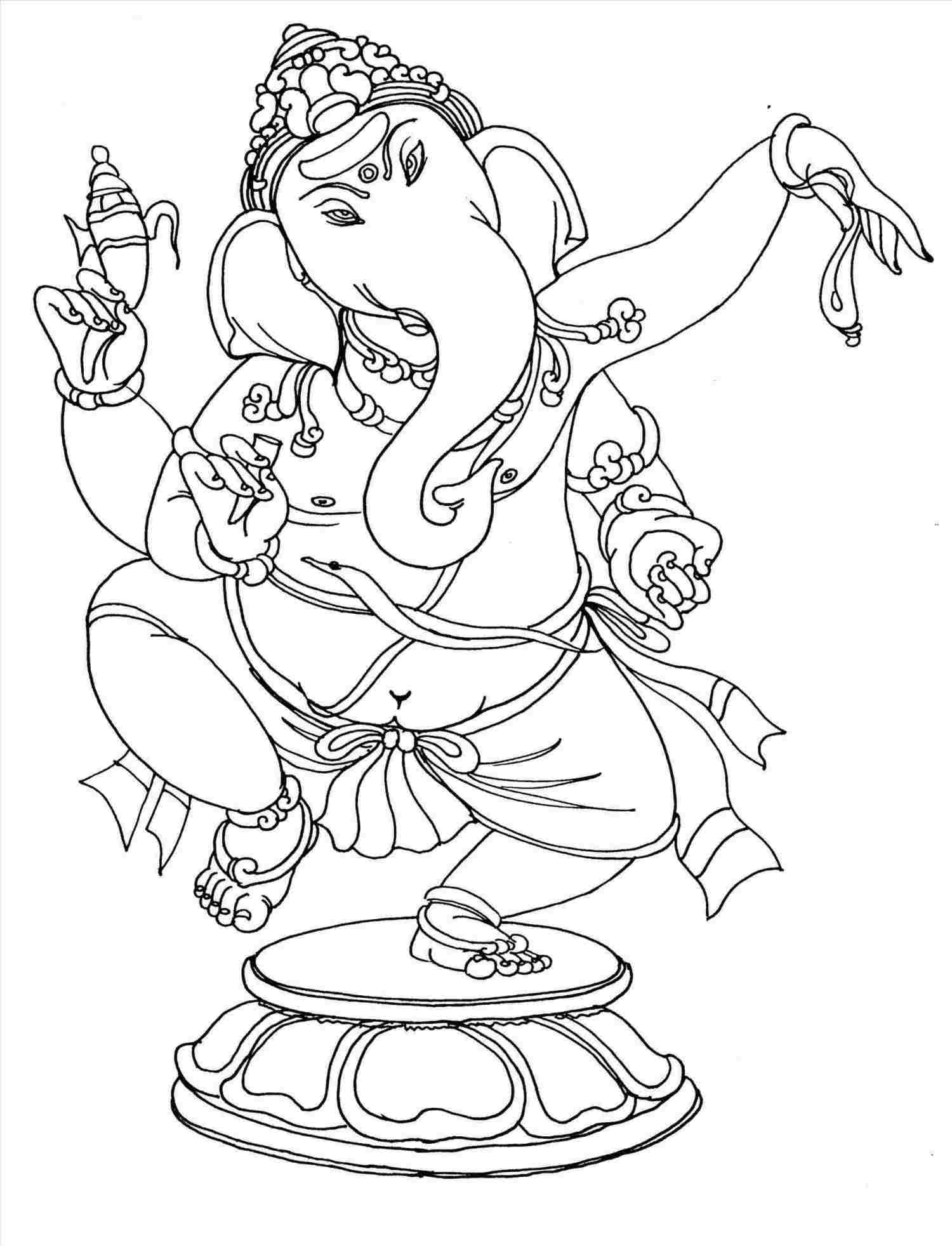 Outline Drawing Of Lord Ganesha at Explore