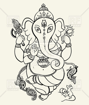 Outline Drawing Of Lord Ganesha at PaintingValley.com | Explore ...
