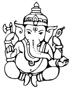 Outline Drawing Of Lord Ganesha at PaintingValley.com | Explore ...