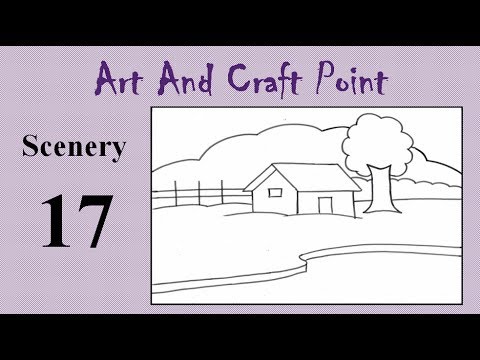 480x360 How To Draw Step - Outline Drawing Of Scenery