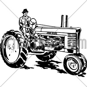 300x300 john deere tractor - Outline Drawing Of Tractor