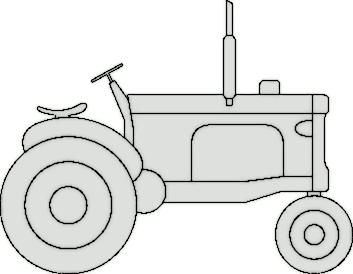 Outline Drawing Of Tractor at PaintingValley.com | Explore collection ...