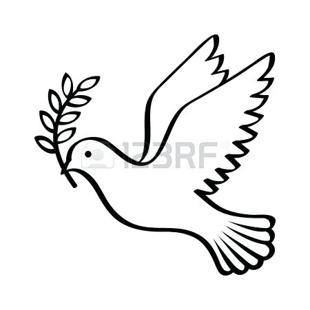 450x450 Dove Outline Drawing Dove Of Peace Illustration Coloring Pages - Outline Drawing Online