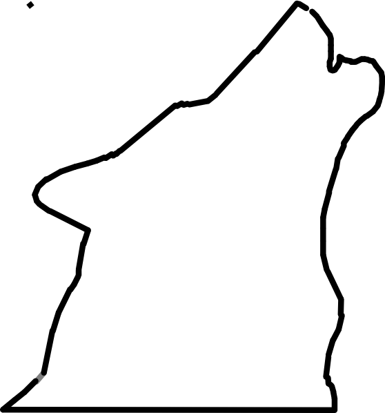 558x598 Wolf Outline Drawing - Outline Drawing Online