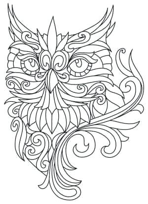 300x413 Coloring Pages Owls Awesome Owl Drawing Outline Online Coloring - Outline Drawing Online