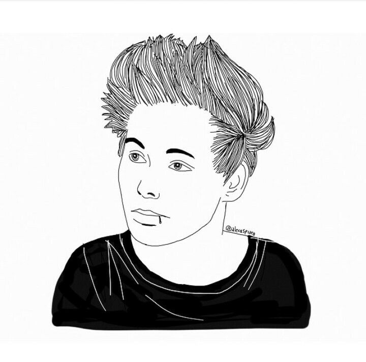 720x712 Huge Collection Of 'boy Outline Drawing' Download More Than - Outline Drawing Tumblr