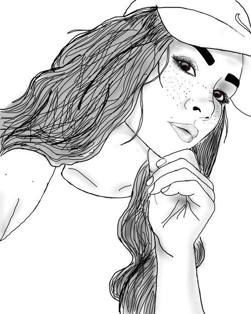 500x625 Bildergebnis Outline Drawing Tumblr Outline Drawings Girl - Outline Drawing Tumblr