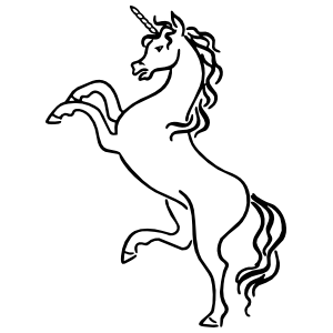 300x300 Drawing Unicorns Outline Transparent Png Clipart Free Download - Outline Of A Drawing