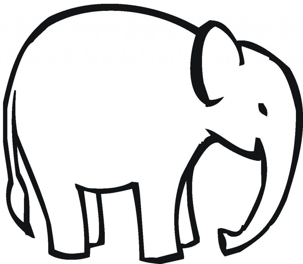 1024x891 Elephant Drawing Outline - Outline Of A Drawing