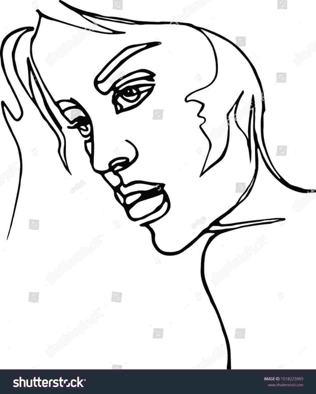 1014x1264 Draw Women Face Sketch Outline A Girlus Face Art Ideas - Outline Of A Drawing