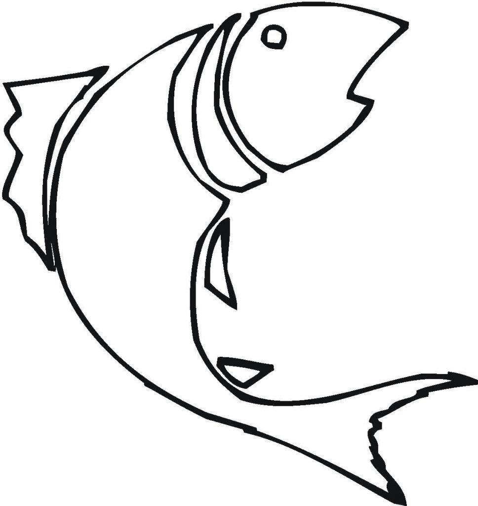 968x1024 Outstanding Outline Picture Of Fish Drawing - Outline Of Fish Drawing