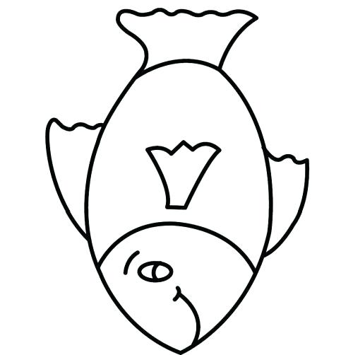 500x502 Fish Outline Drawing - Outline Of Fish Drawing