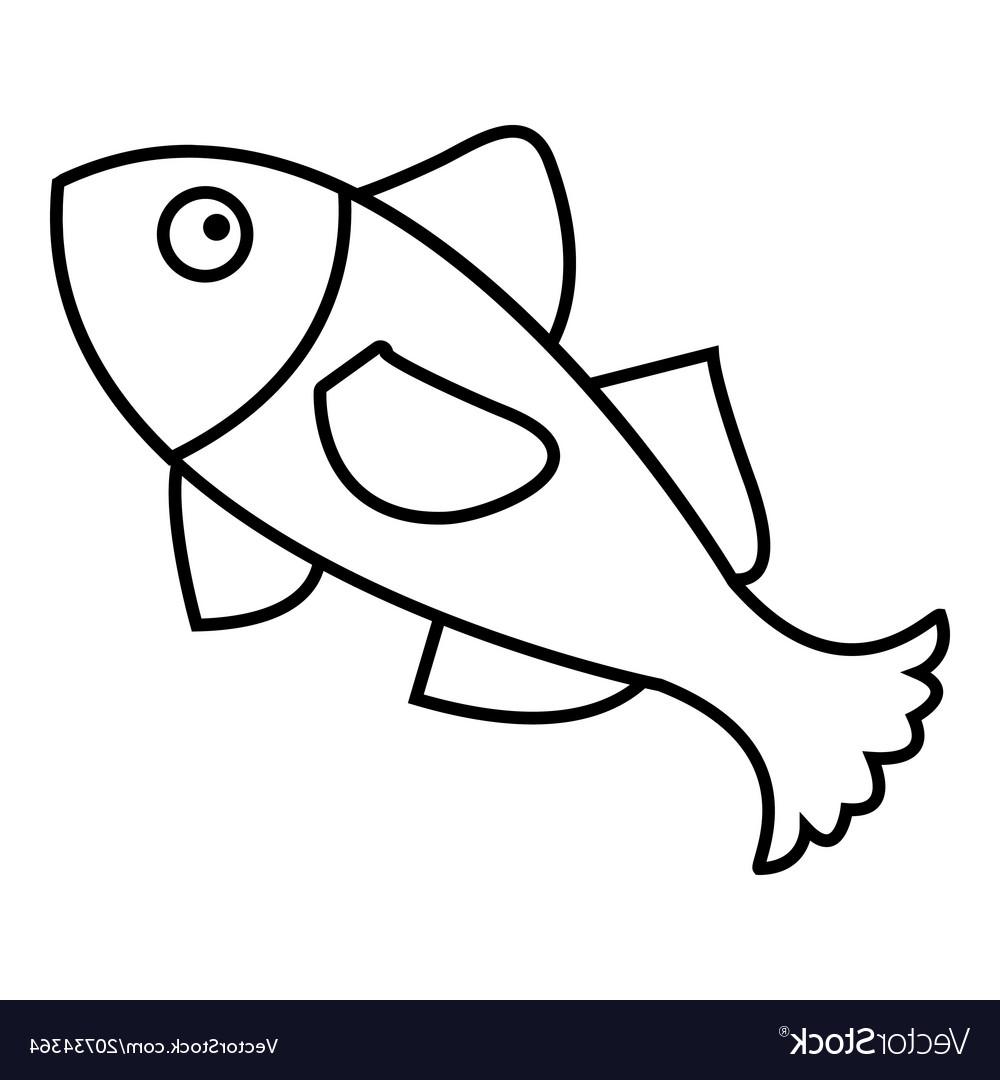 1000x1080 Best Free Fish Outline Drawing Vector Cdr Free Vector Art - Outline Of Fish Drawing