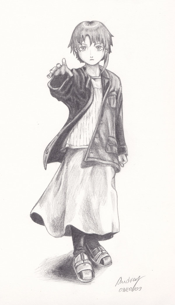 600x1046 daily lain - Outstretched Hand Drawing