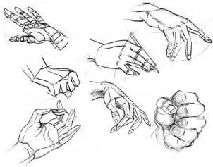 302x237 how to draw realistic hands, draw hands, step - Outstretched Hand Drawing