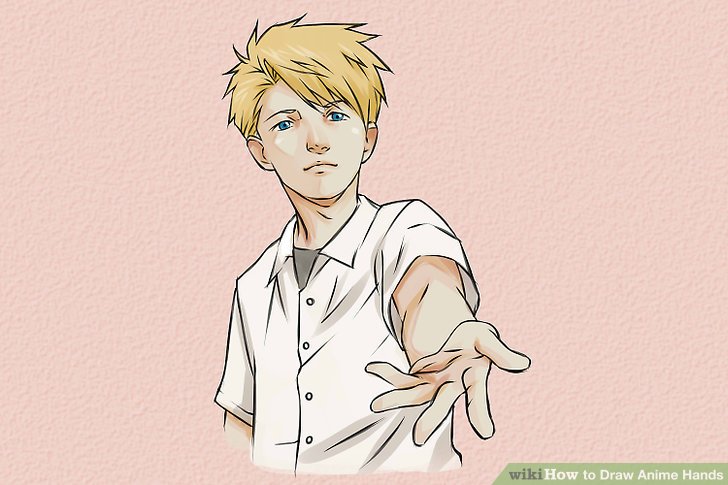 728x485 ways to draw anime hands - Outstretched Hand Drawing