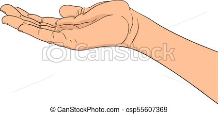450x235 outstretched hand outstretched arm with palm up isolated drawn - Outstretched Hand Drawing