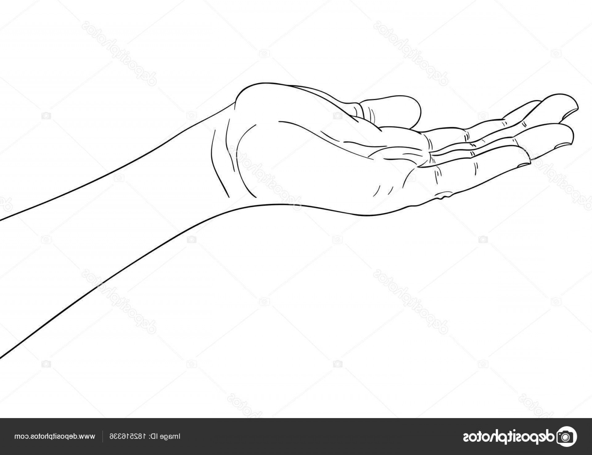 Нарисованная протянутая рука