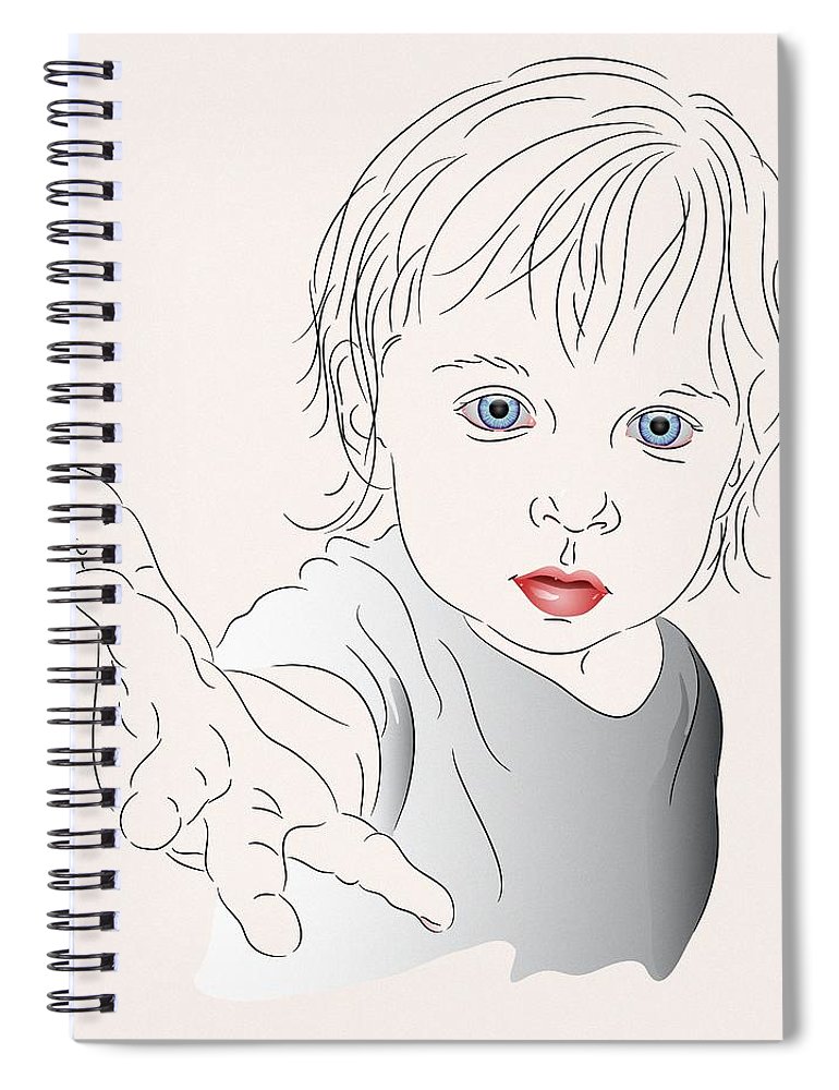 770x1000 child with outstretched hand spiral notebook for sale - Outstretched Hand Drawing