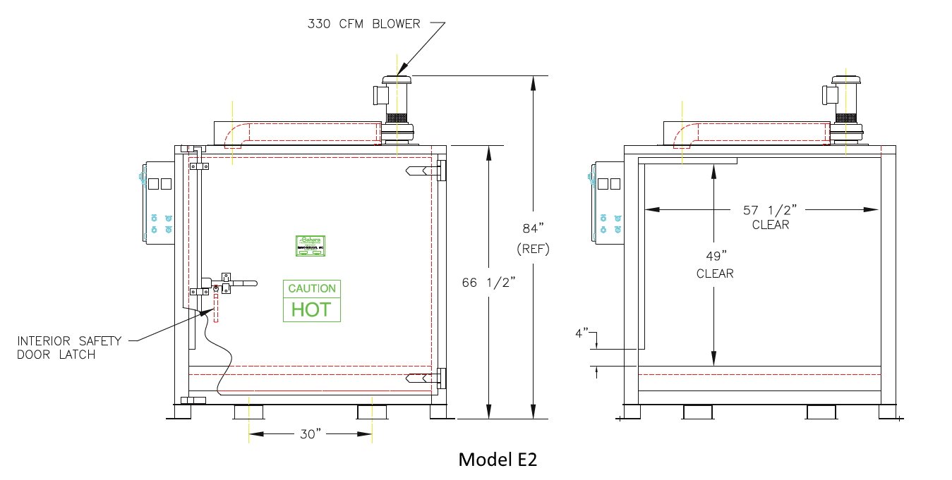 1349x681 model electric drum oven cad drawing - Oven Drawing