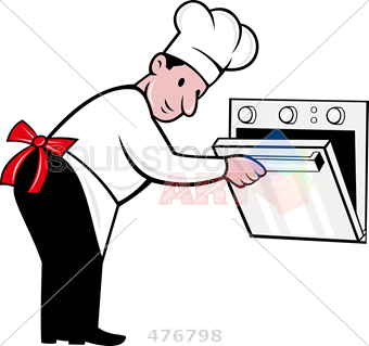 340x319 stock illustration of old fashioned cartoon drawing of chef - Oven Drawing