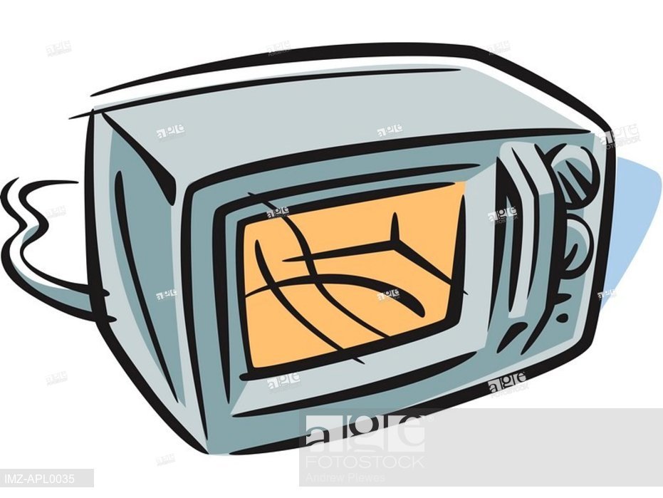 931x699 drawing of a microwave oven, stock photo, picture and royalty free - Oven Drawing