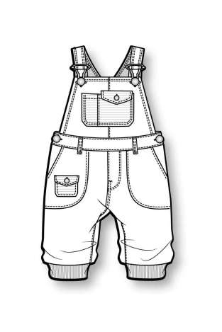 313x469 fashion - Overalls Drawing