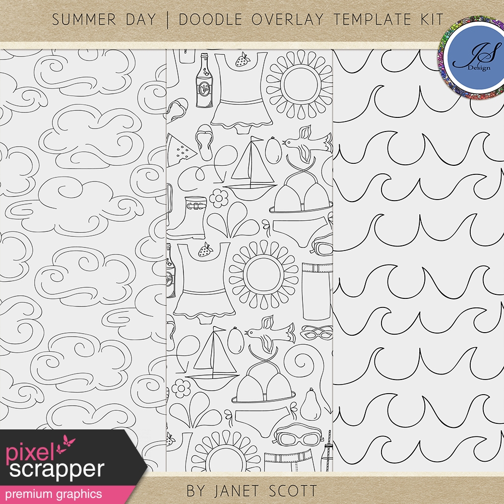 1000x1000 Summer Day - Overlay Drawings