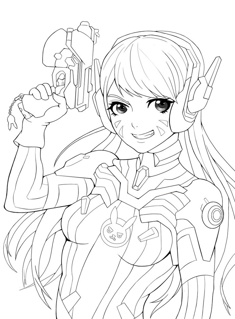 Overwatch Dva Drawing At Paintingvalley Com Explore Collection