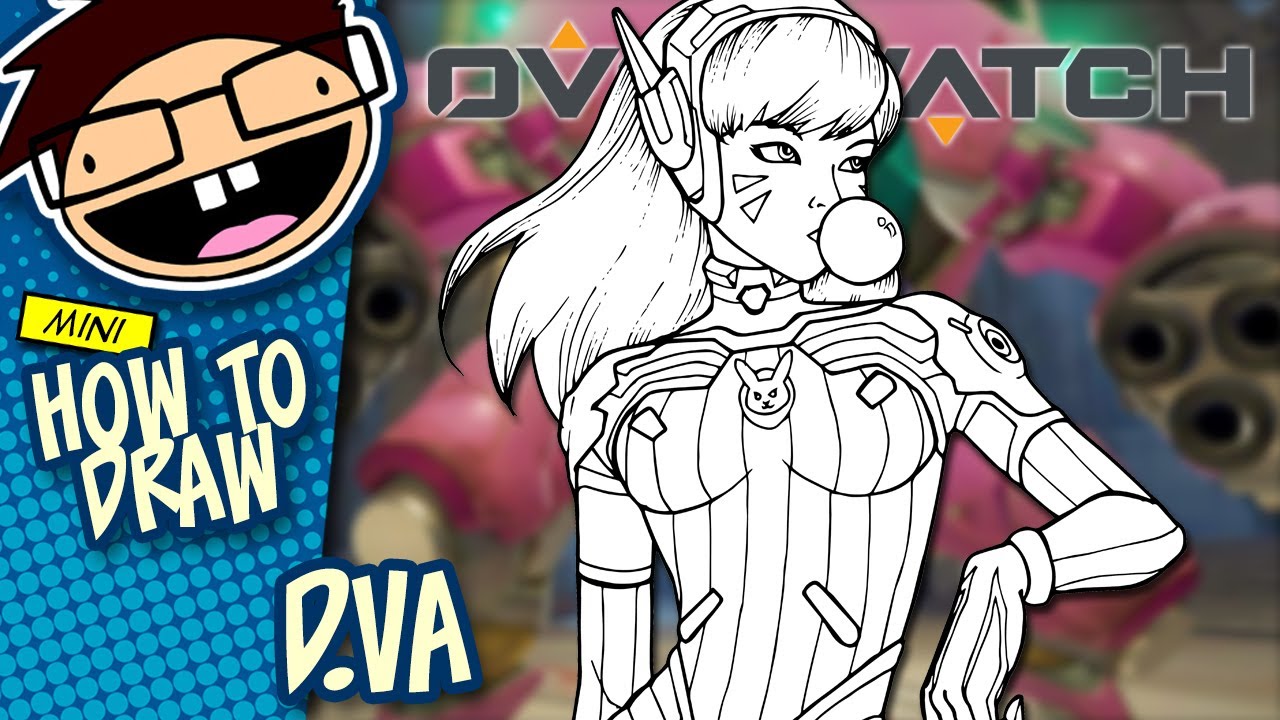 1280x720 how to draw d va - Overwatch Dva Drawing