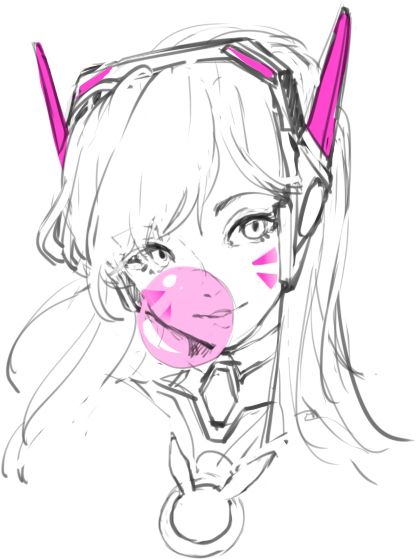 416x559 overwatch - Overwatch Dva Drawing
