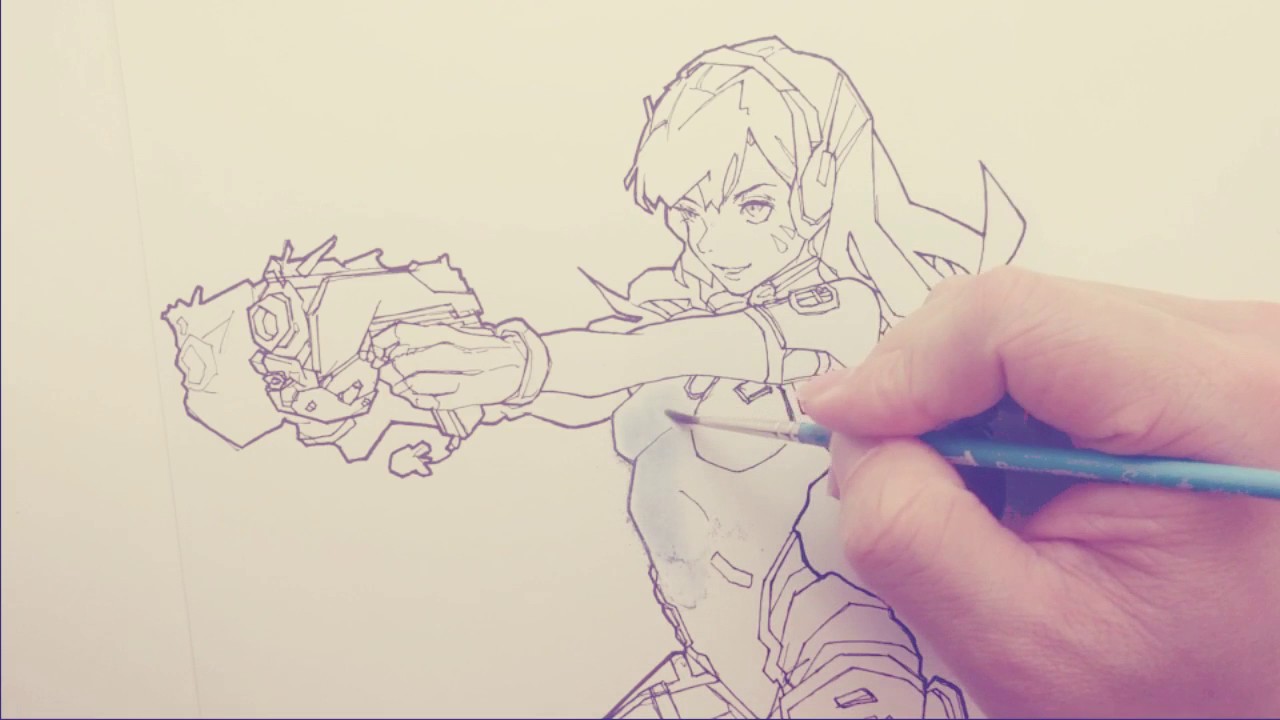 1280x720 overwatch d va - Overwatch Dva Drawing