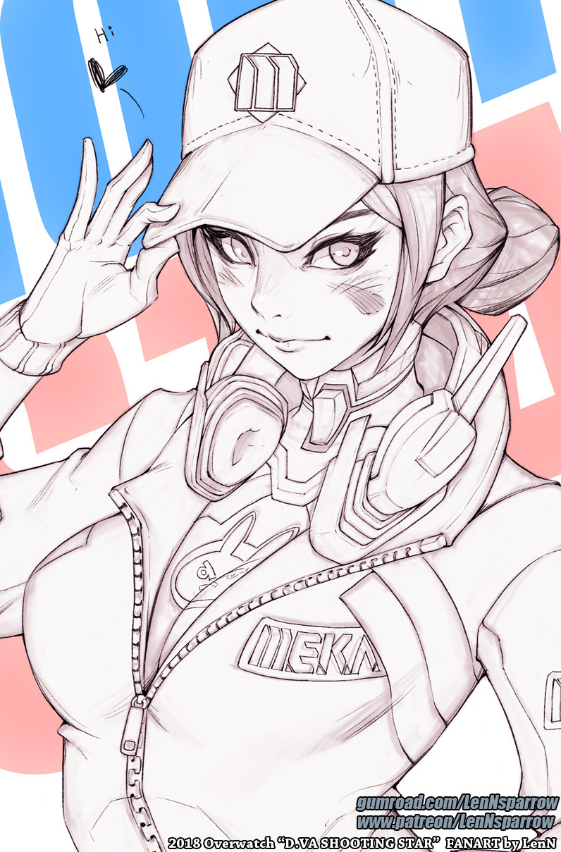 796x1209 artstation - Overwatch Dva Drawing