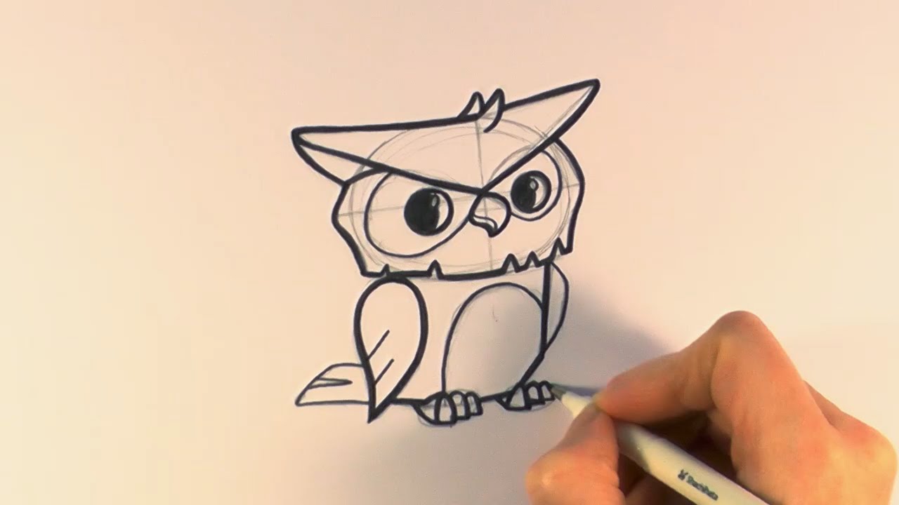 1280x720 How To Draw A Cartoon Owl From Animal Jam - Owl Cartoon Drawing