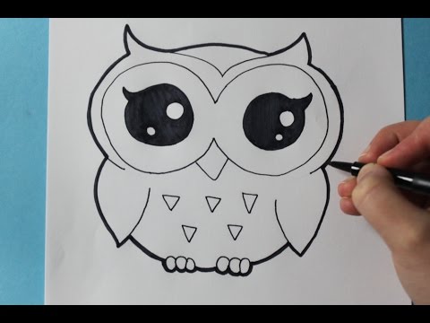 480x360 How To Draw An Owl - Owl Cute Drawing