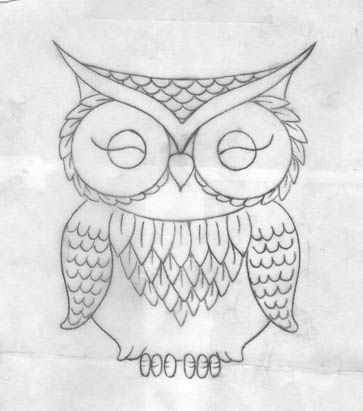 363x411 Cute Owl Drawing - Owl Cute Drawing