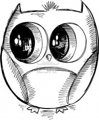 328x400 Owl Draw Simple - Owl Drawing Easy