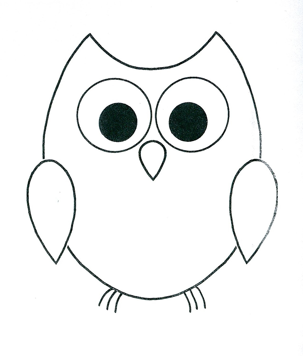 owl sketch cartoon