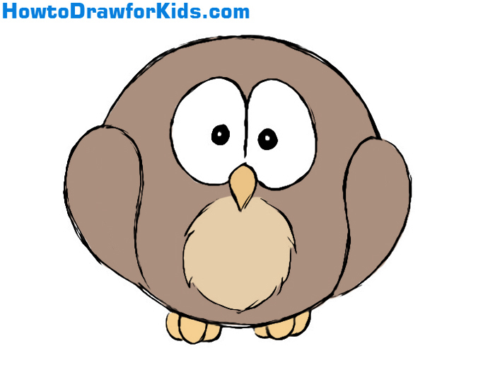 700x547 how to draw an owl for kids how to draw for kids - Owl Drawing For Kids