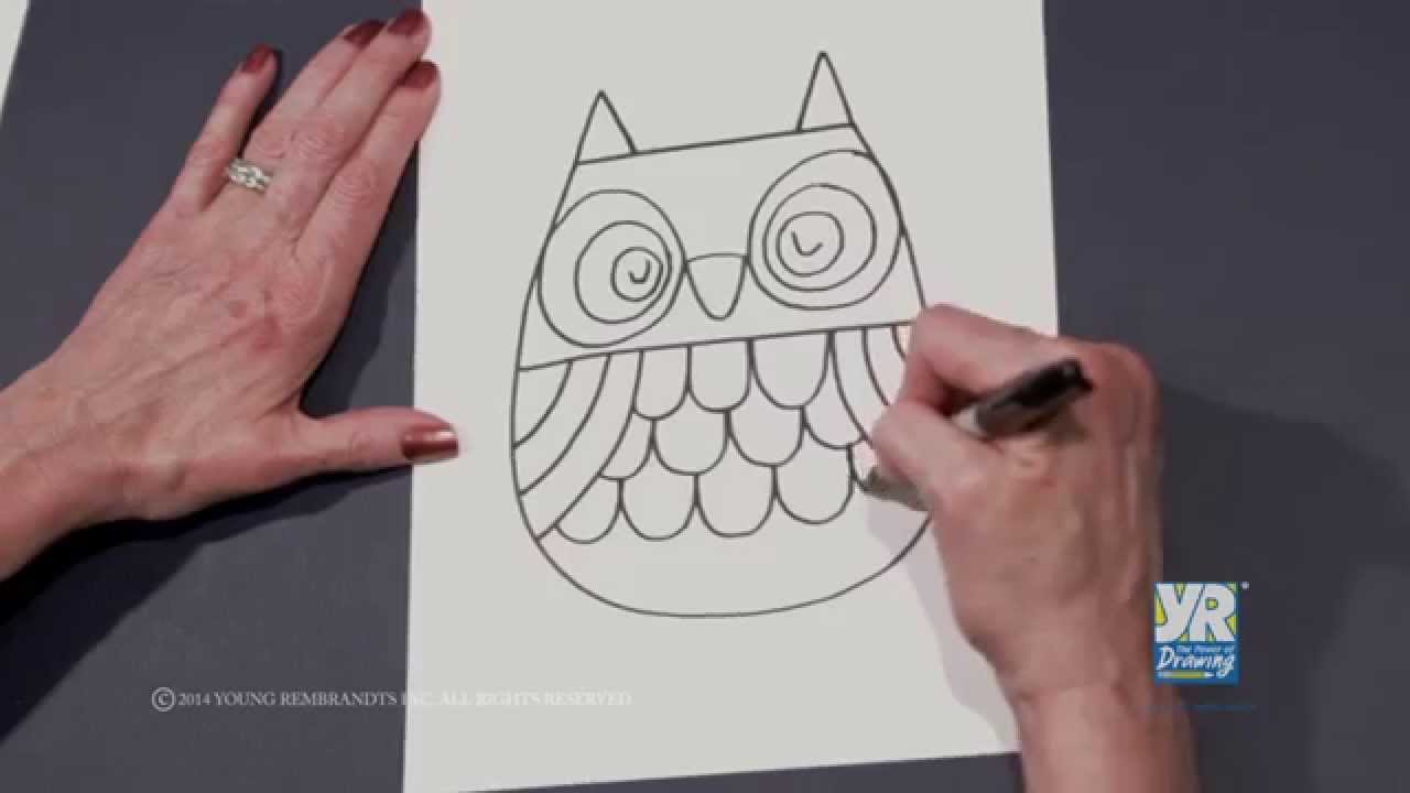 1280x720 teaching kids how to draw how to draw an owl - Owl Drawing For Kids