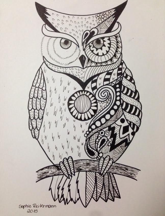 648x847 Owl - Owl Drawing Ideas