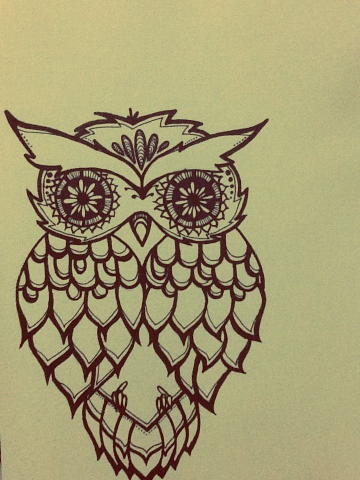 720x960 Vintage Drawing Tumblr Owls Owl Tattoo Design - Owl Drawing Ideas