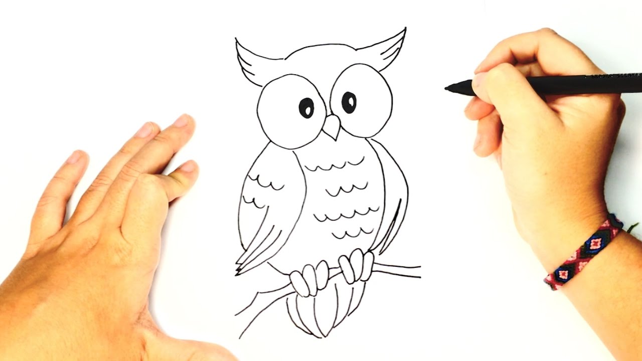 1280x720 How To Draw A Owl For Kids Cute Owl Drawing Lesson Step - Owl Drawing Step By Step