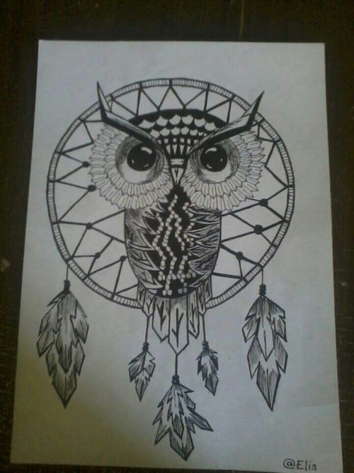 500x667 dream catcher owl uploaded - Owl Dream Catcher Drawing