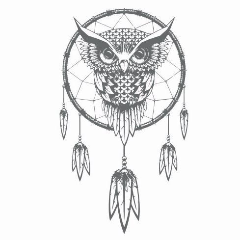 Owl Dream Catcher Drawing at PaintingValley.com | Explore collection of ...